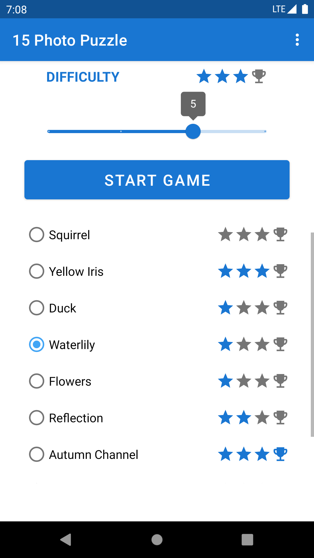 15 Photo Puzzle Android Puzzle Sliding Game